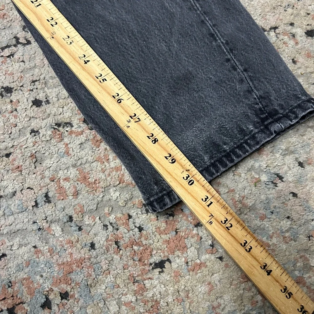 Levis 501 Jeans Mens 36x32 Faded Black Made in USA Button Fly Straight Leg 90s